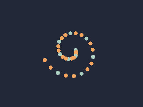 A seamless animated study of colour, shape, and movement.