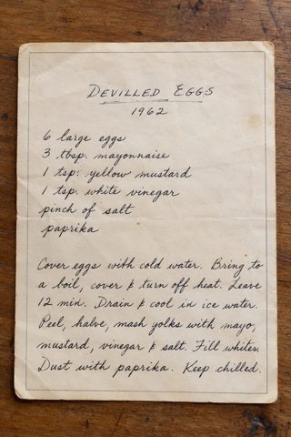 Creamy mustard-and-mayonnaise devilled eggs finished with paprika. A straightforward party-plate favourite.