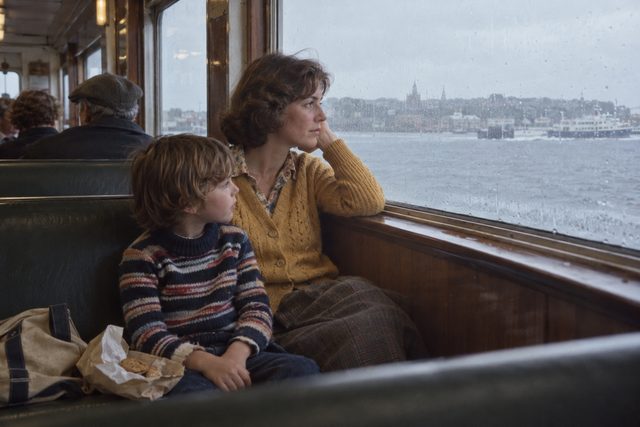 Watching the harbour through rain-streaked glass during a crossing that took all afternoon.