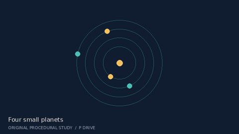 An eight-second motion-graphics study combining geometric shapes, flowing movement, and colour.